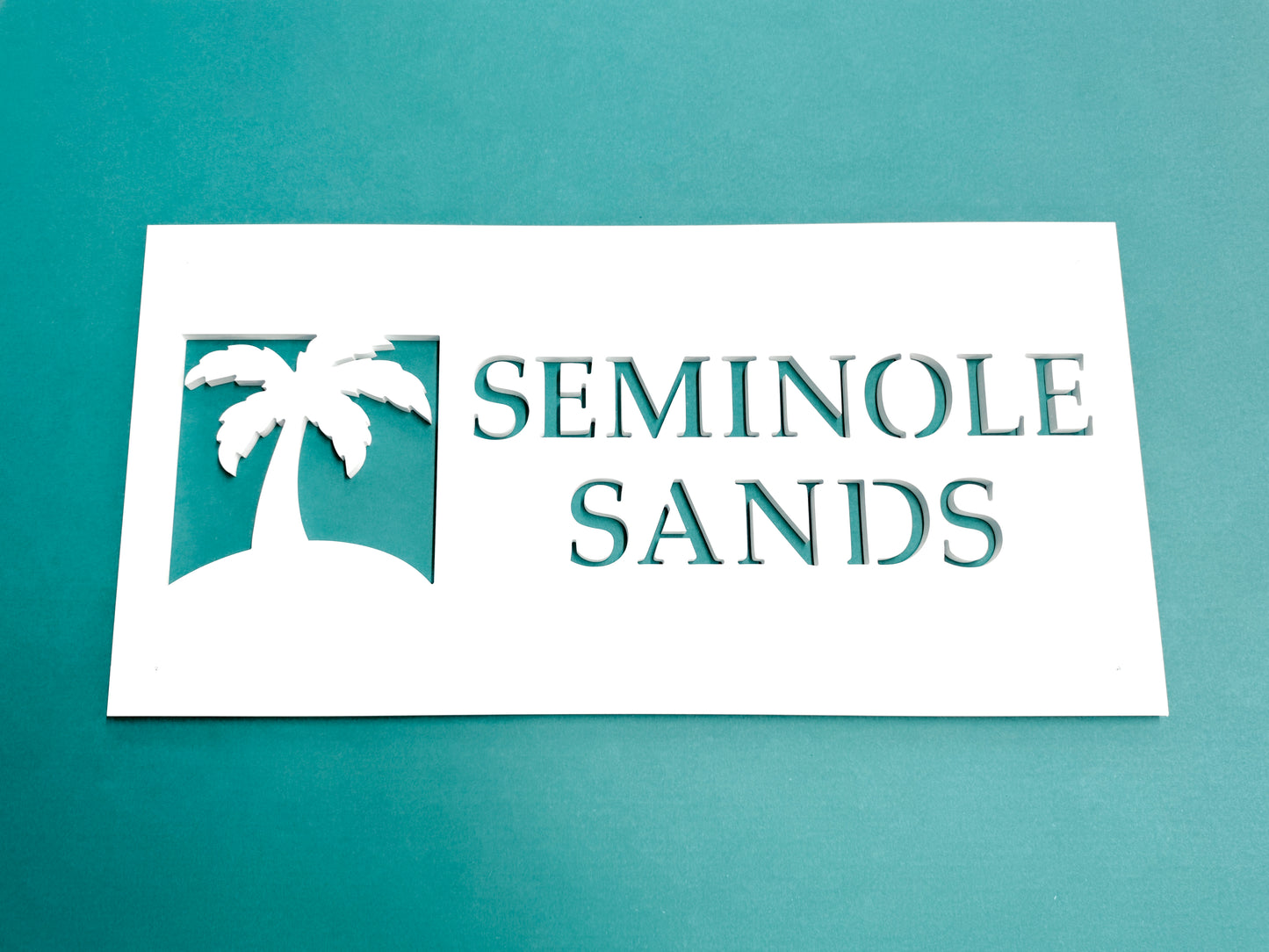 Custom Weatherproof Palm Tree House Name Sign, Outdoor Personalized Home Name Sign for Tropical Beach House or Coastal Home, Vacation Rental Property Sign