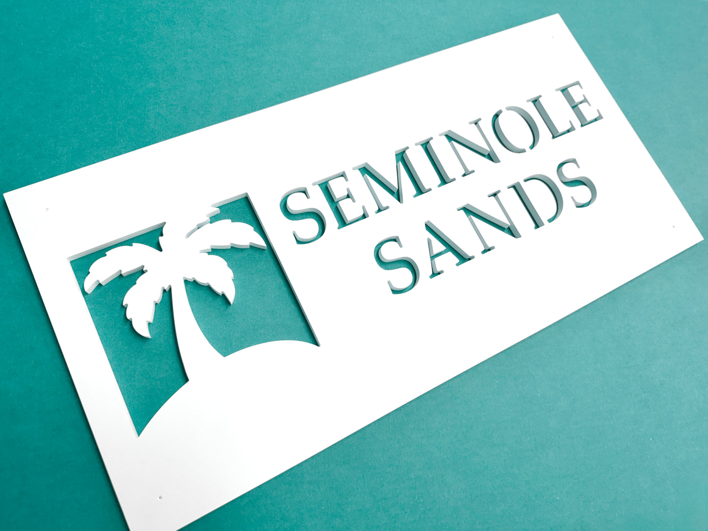 Custom Weatherproof Palm Tree House Name Sign, Outdoor Personalized Home Name Sign for Tropical Beach House or Coastal Home, Vacation Rental Property Sign