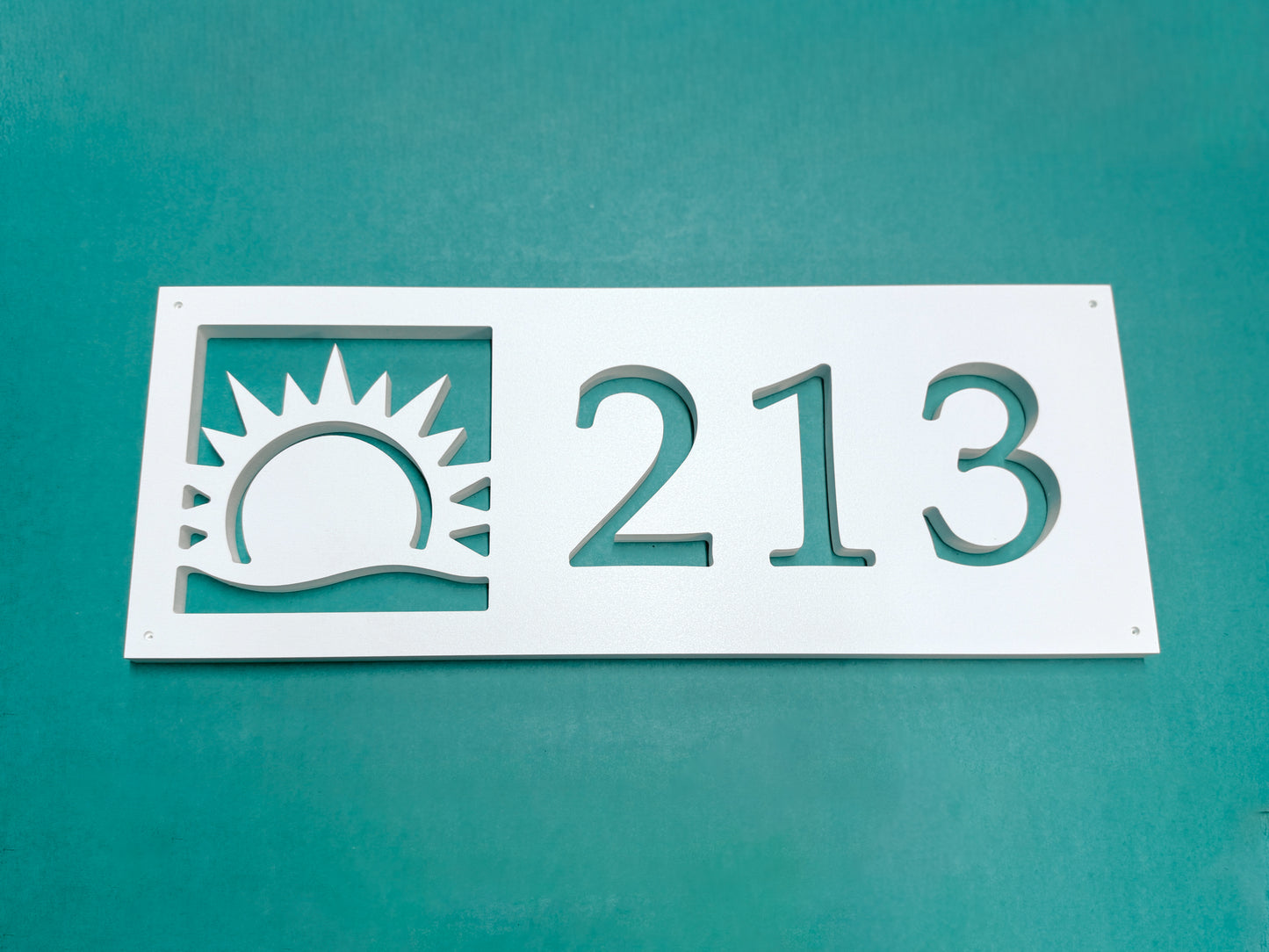 Weatherproof Sunshine Address Sign, Sun House Numbers for Lake House, River Home, Mountain Cabin, Outdoor Sunrise Sunset Decor