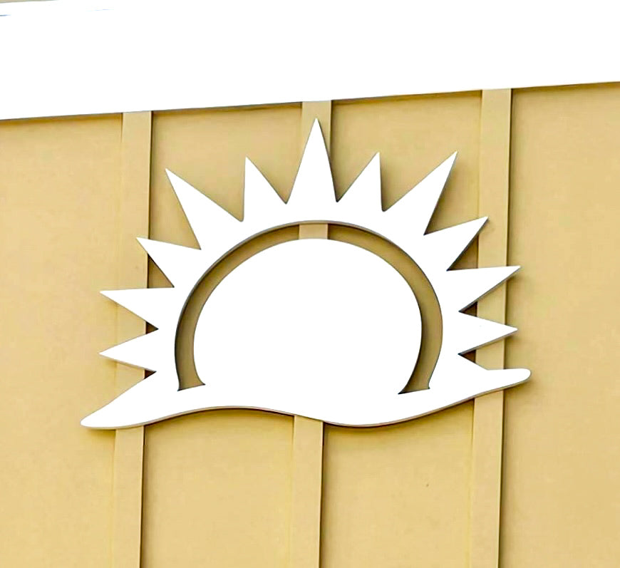 Weatherproof Sun Large Outdoor Wall Art Sign for Beach House or Coastal Home Decor, Exterior Florida Sunshine Decor