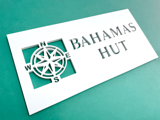 custom compass rose house name sign, exterior nautical beach house decor, compass star art
