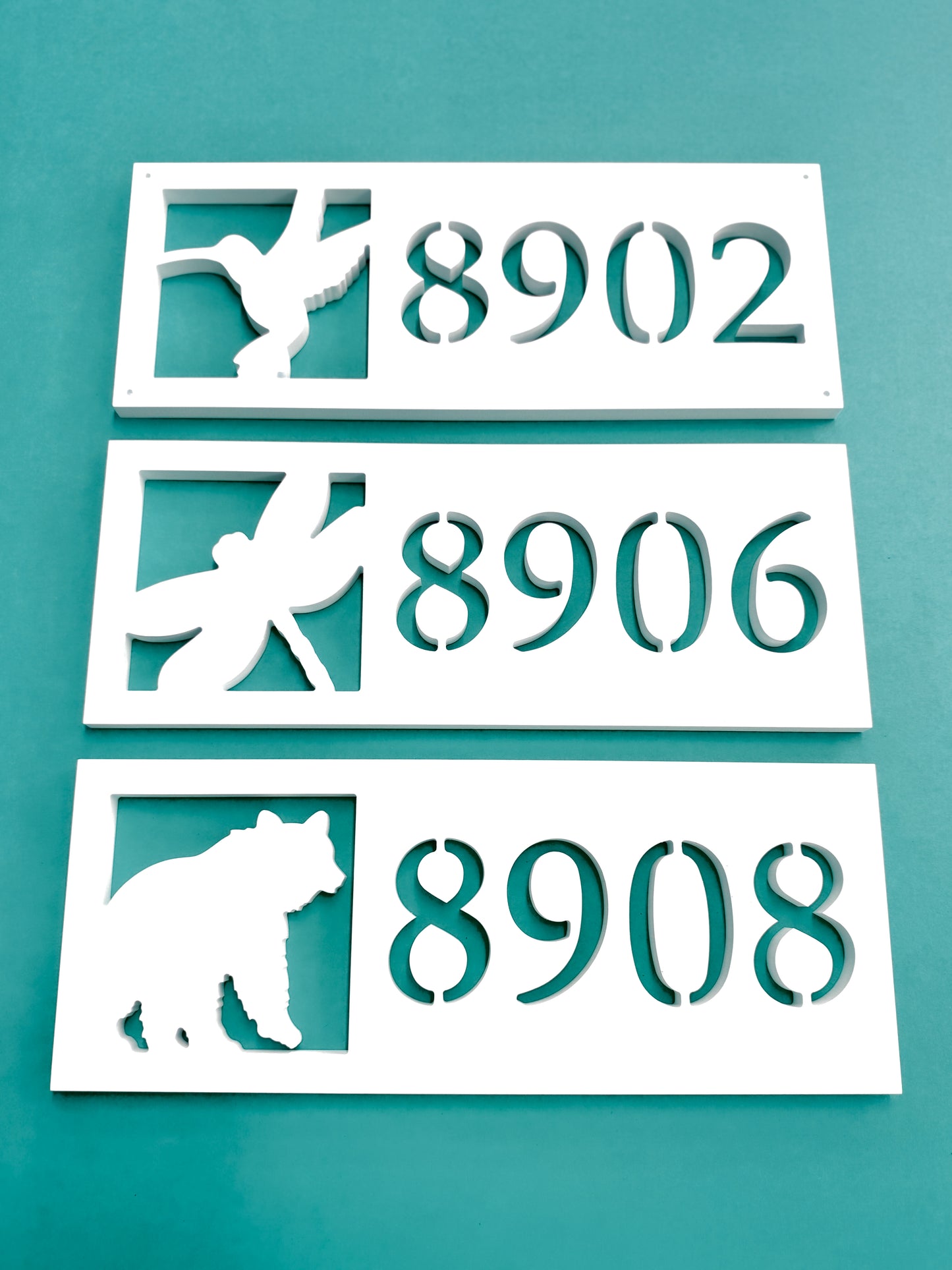 Weatherproof Deer Head with Antlers Address Sign, House Numbers with Buck Antlers, Exterior Woodland Animal Address Plaque, Hunting Cabin Decor