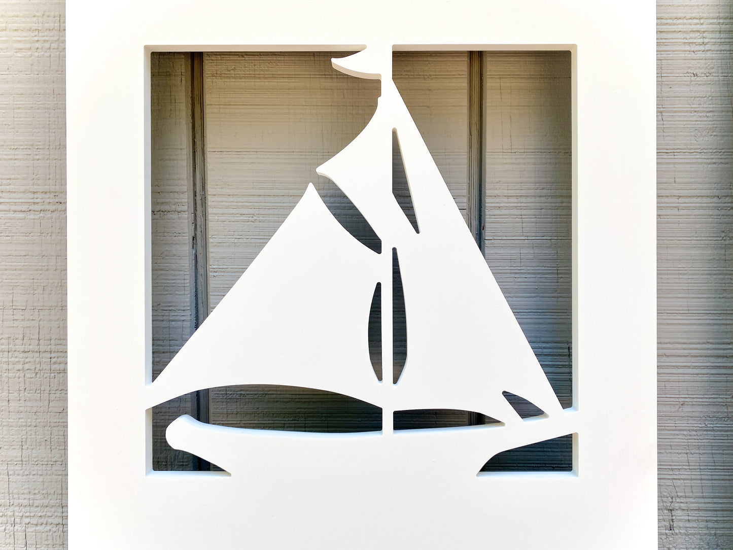 Nautical Sailboat Exterior Window Shutters – Custom Weatherproof PVC Shutters for Beach Houses & Coastal Homes (Sold Individually)