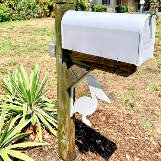 Pelican Bird Mailbox Bracket – Nautical Beach House Coastal Mailbox Accent (45 Degree Posts)