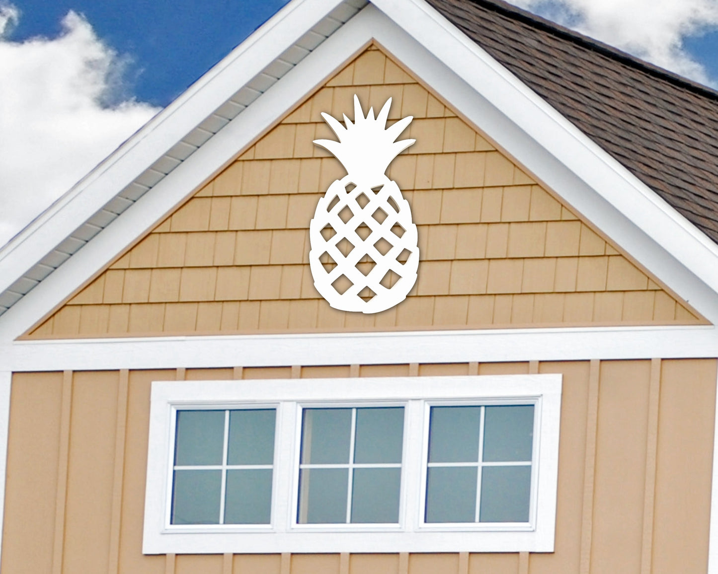Weatherproof Tropical Pineapple Wall Art Sign – Coastal Beach House Outdoor Décor