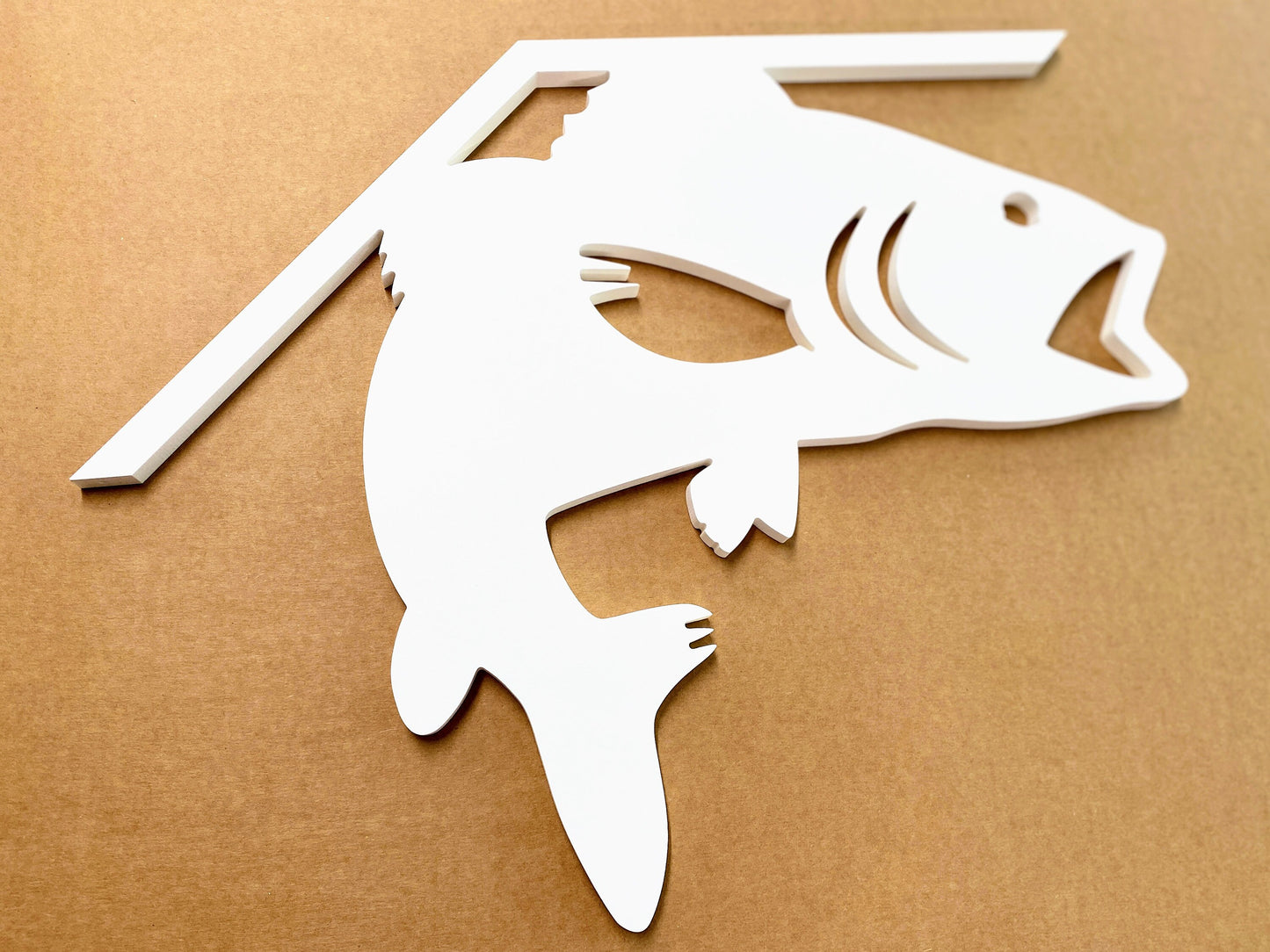 Bass Fish Mailbox Bracket for 45 Degrees Angle Post, Bass Fishing Mailbox Decor, Weatherproof PVC Sign, River Home Decor, Lake House Decor