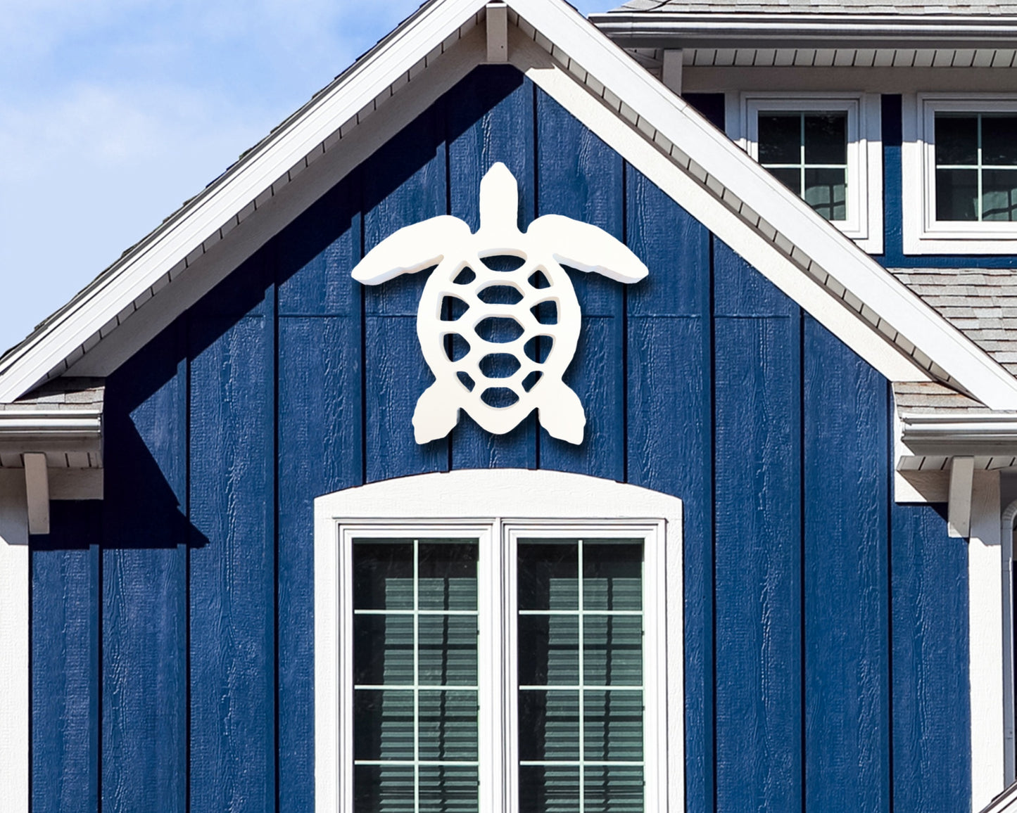 large outdoor sea turtle wall art sign