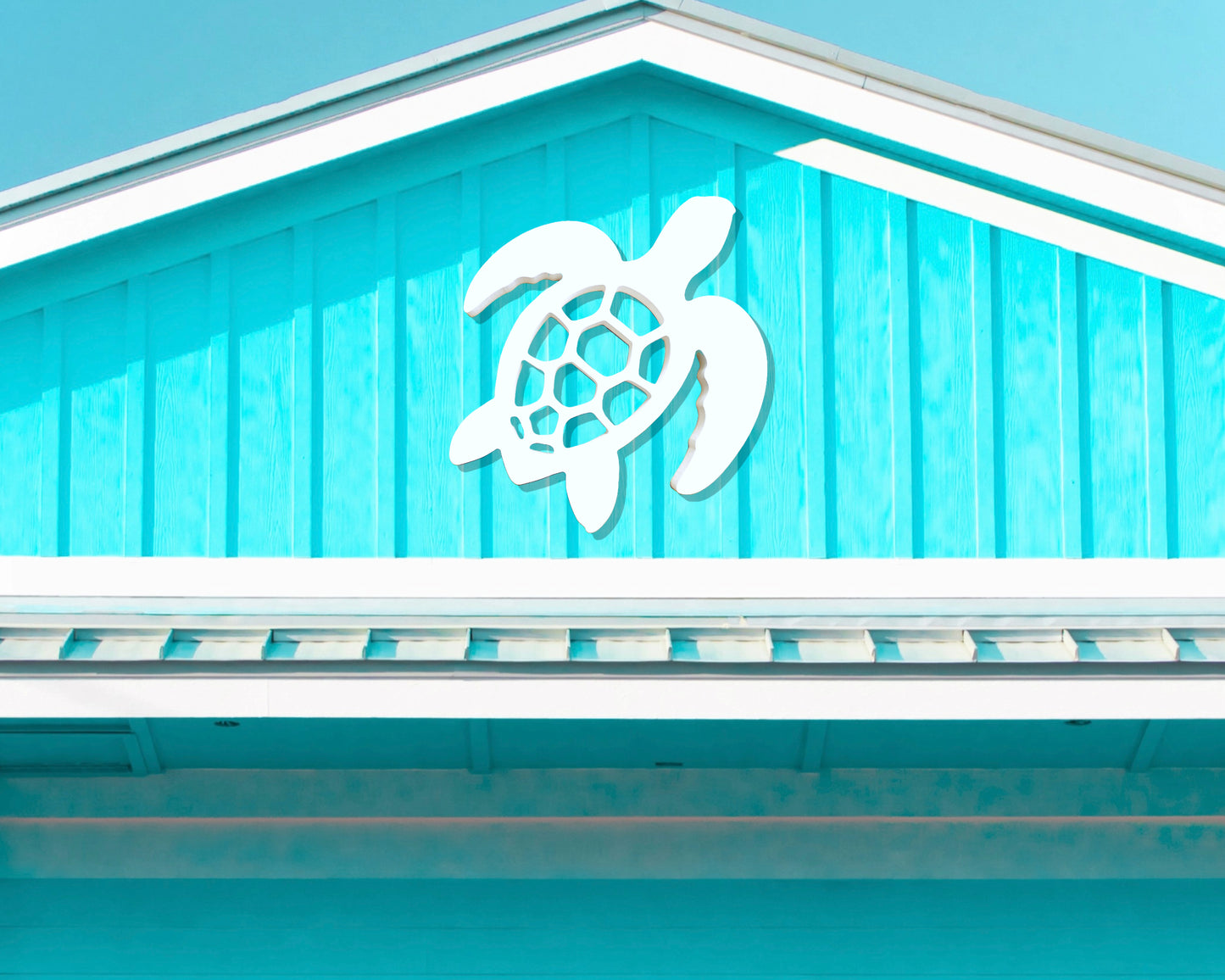 Weatherproof Sea Turtle Outdoor Wall Art Sign – Coastal Beach House Nautical Decor