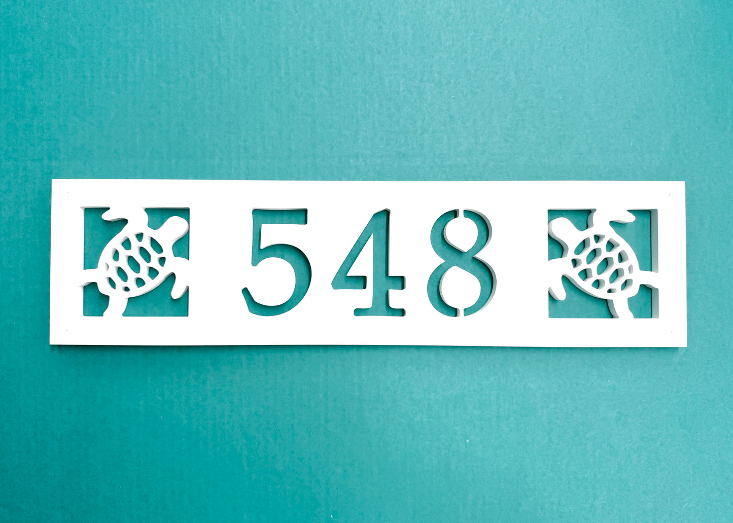 Coastal address sign with 2 sea turtles, beach house address plaque. 