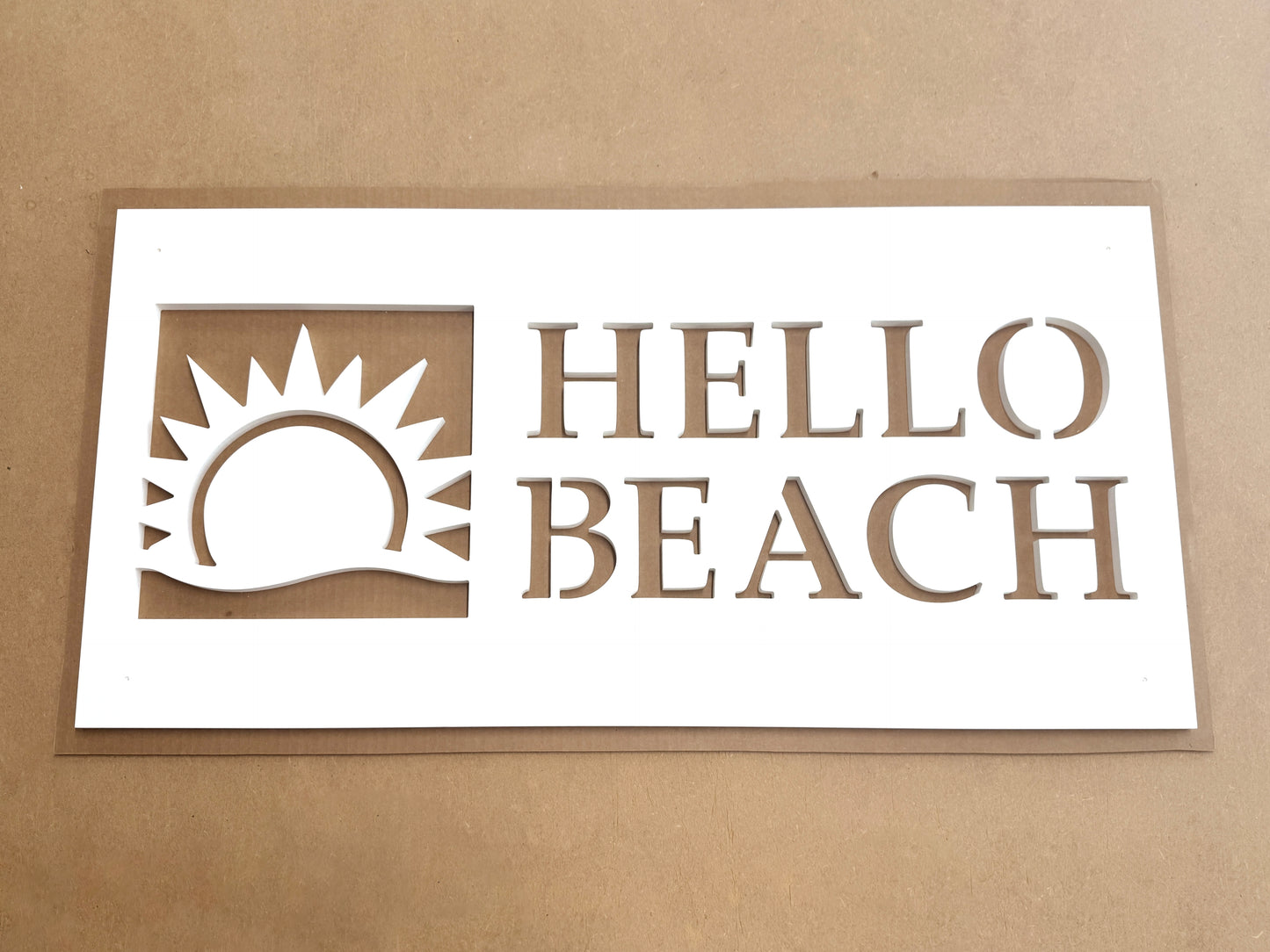Personalized house name sign with sun design. Sunshine home name decor. 