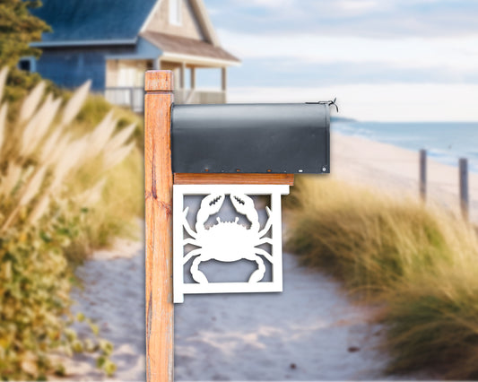 crab mailbox bracket for coastal beach house outdoor decor
