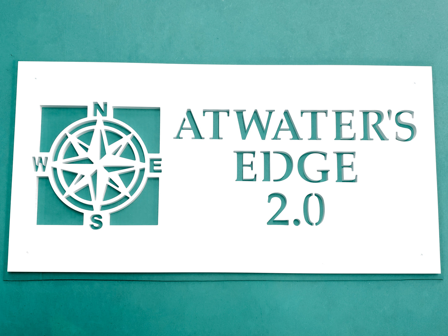 Compass rose nautical outdoor house name sign
