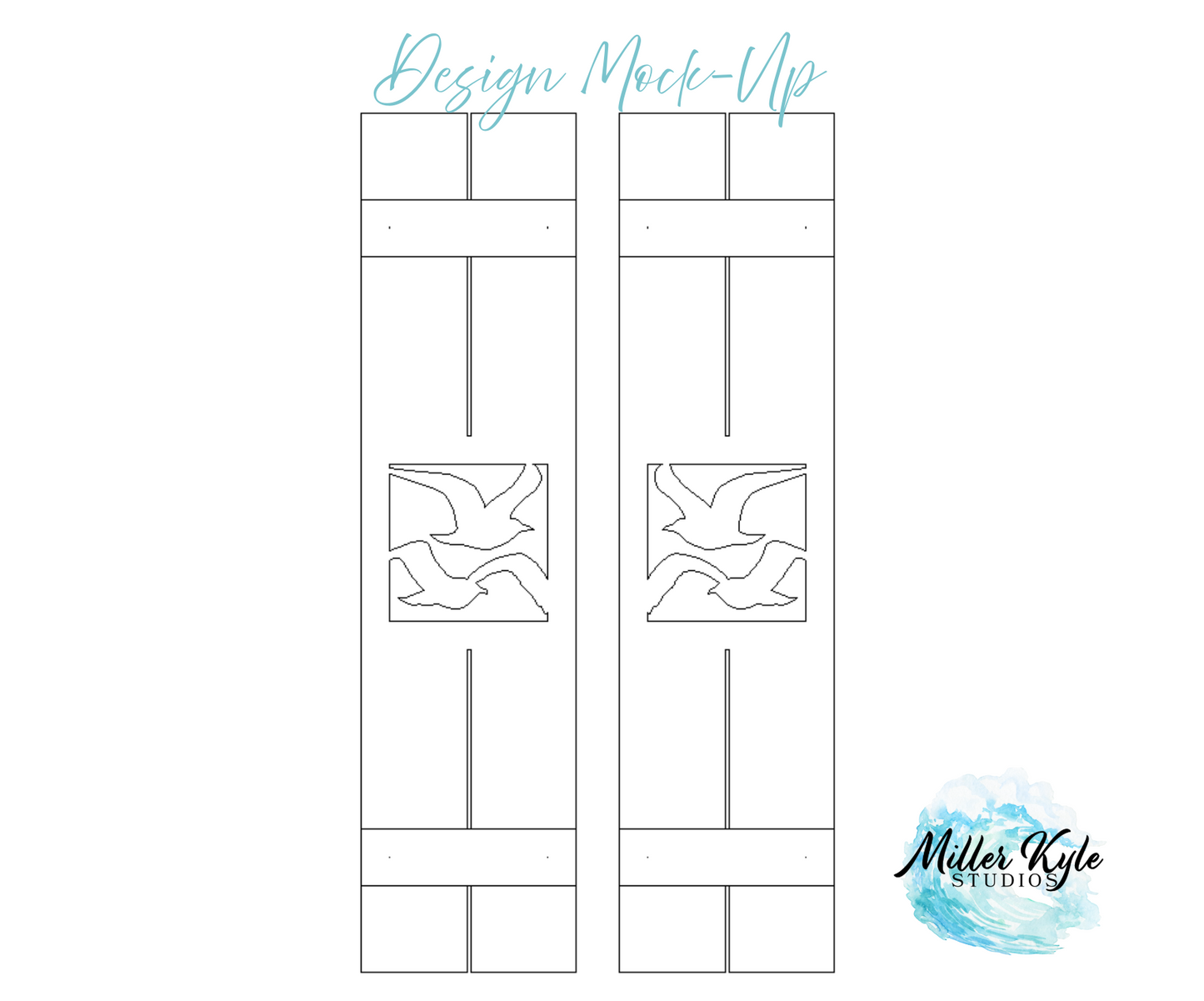 Weatherproof Seagull Bird Window Shutters – Custom Beach House & Coastal Home Exterior Nautical Shutters (Sold Individually)