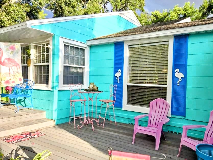 Flamingo Add-On Shutter Embellishments, Window Shutter Decorations for Tropical Beach House or Coastal Home Exterior Decor