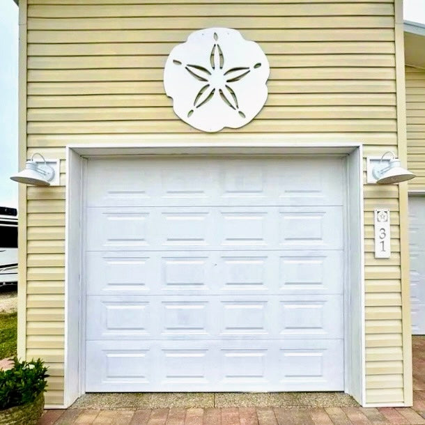 Weatherproof Sand Dollar Address Sign for Beach House, House Numbers for Outdoor Coastal Home Decor