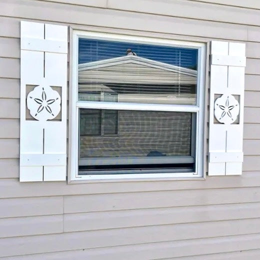 Weatherproof Sand Dollar Window Shutters – Custom Beach House & Coasta ...