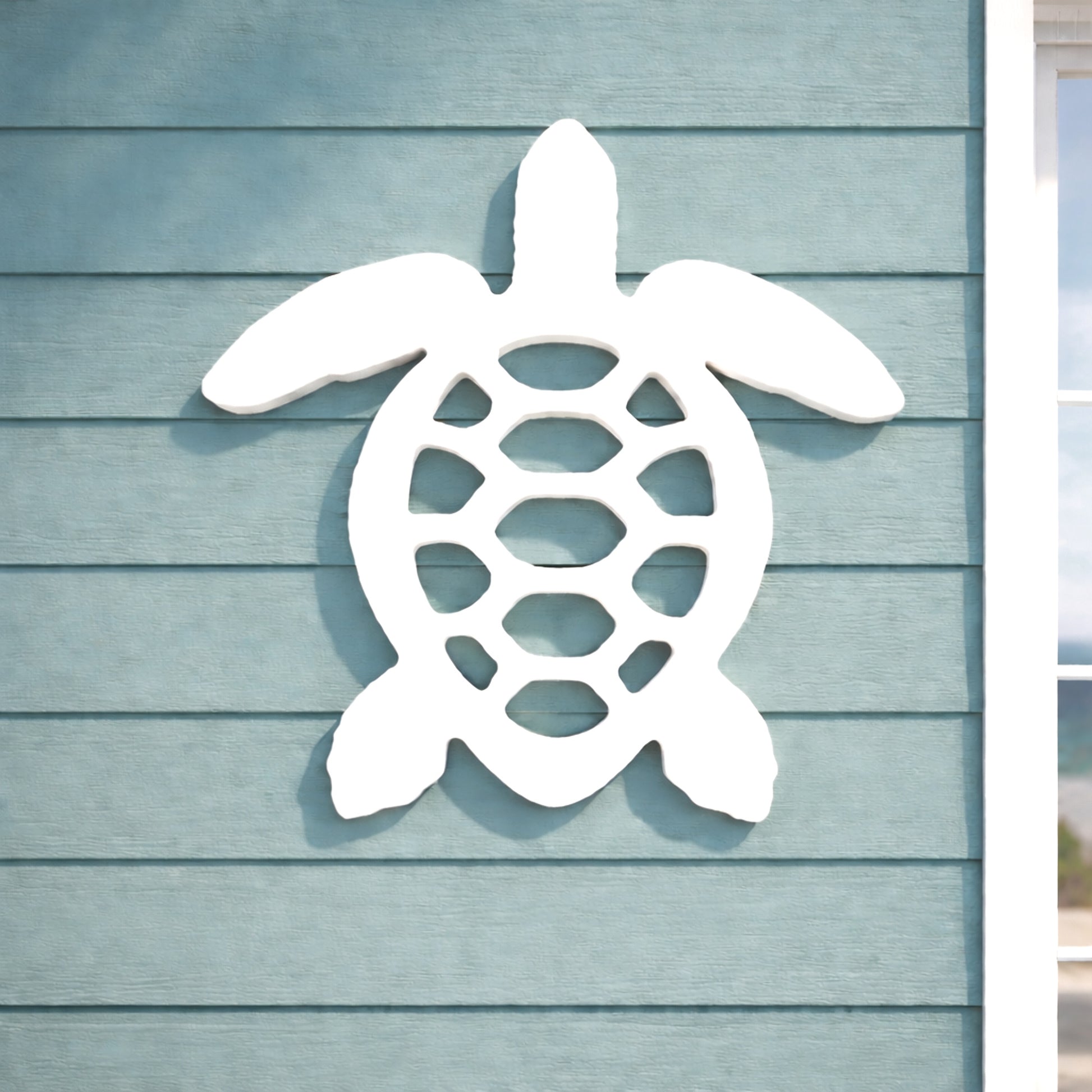 Outdoor sea turtle wall art sign for coastal
Beach house decor 