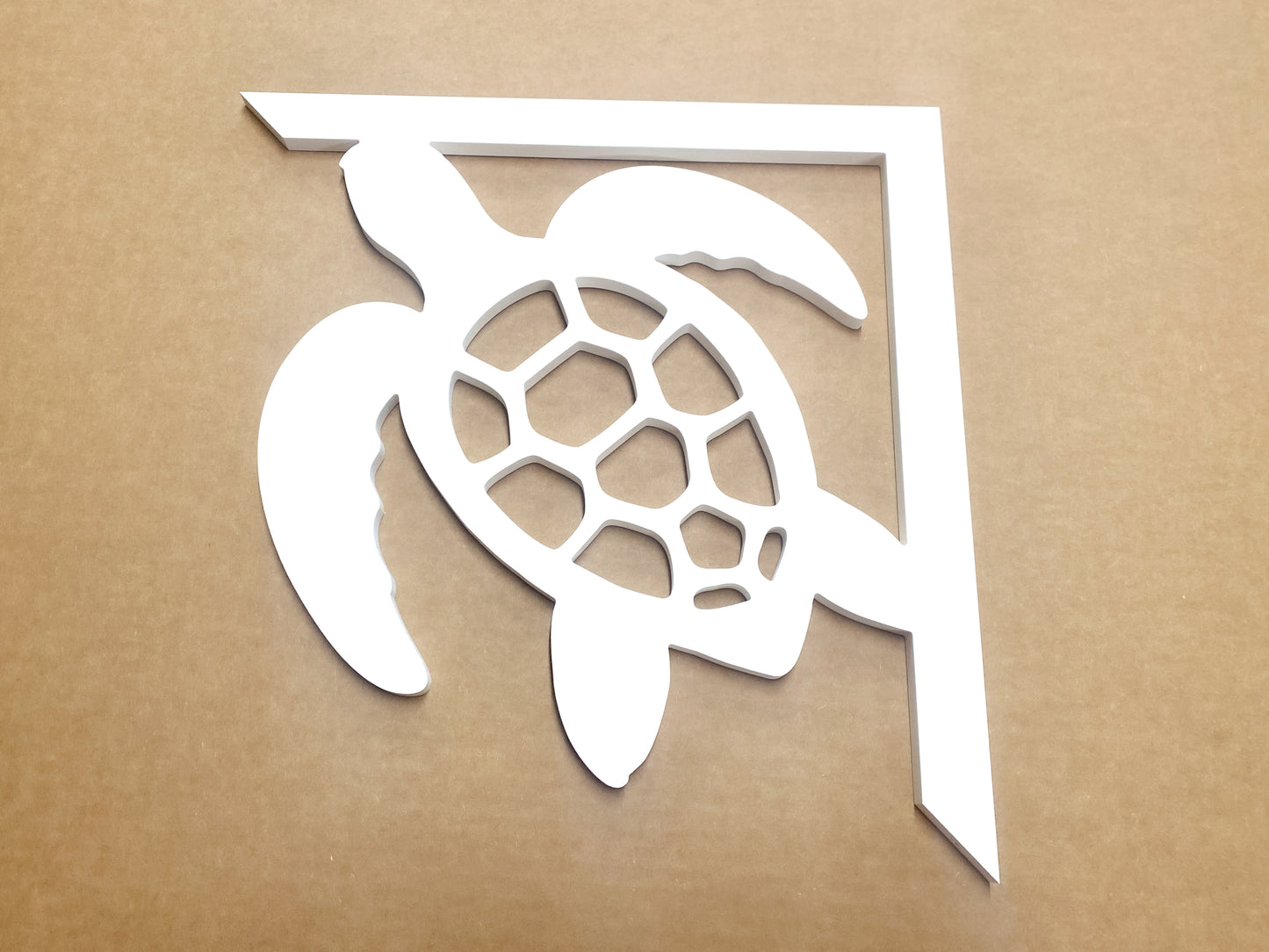 Sea Turtle Mailbox Bracket – Nautical Beach House Coastal Mailbox Accent (90 Degree Posts)