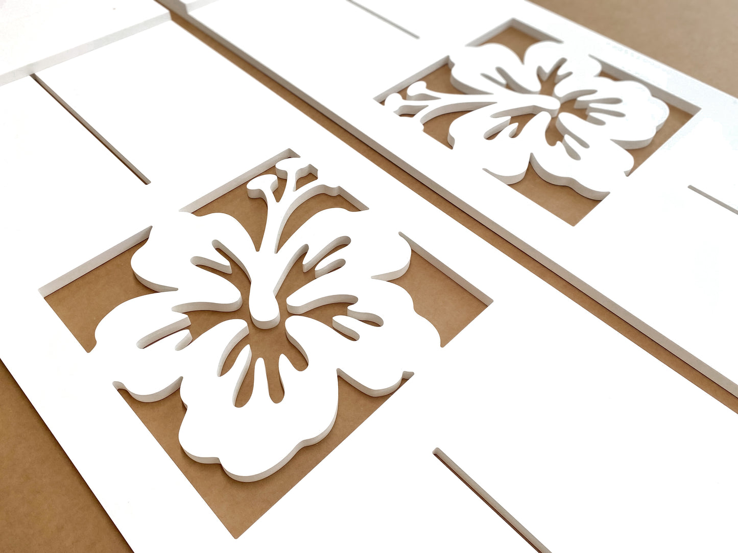 Weatherproof Hibiscus Flower Window Shutters for Outdoor Beach House or Coastal Home Decor (Standard Shutter Size)