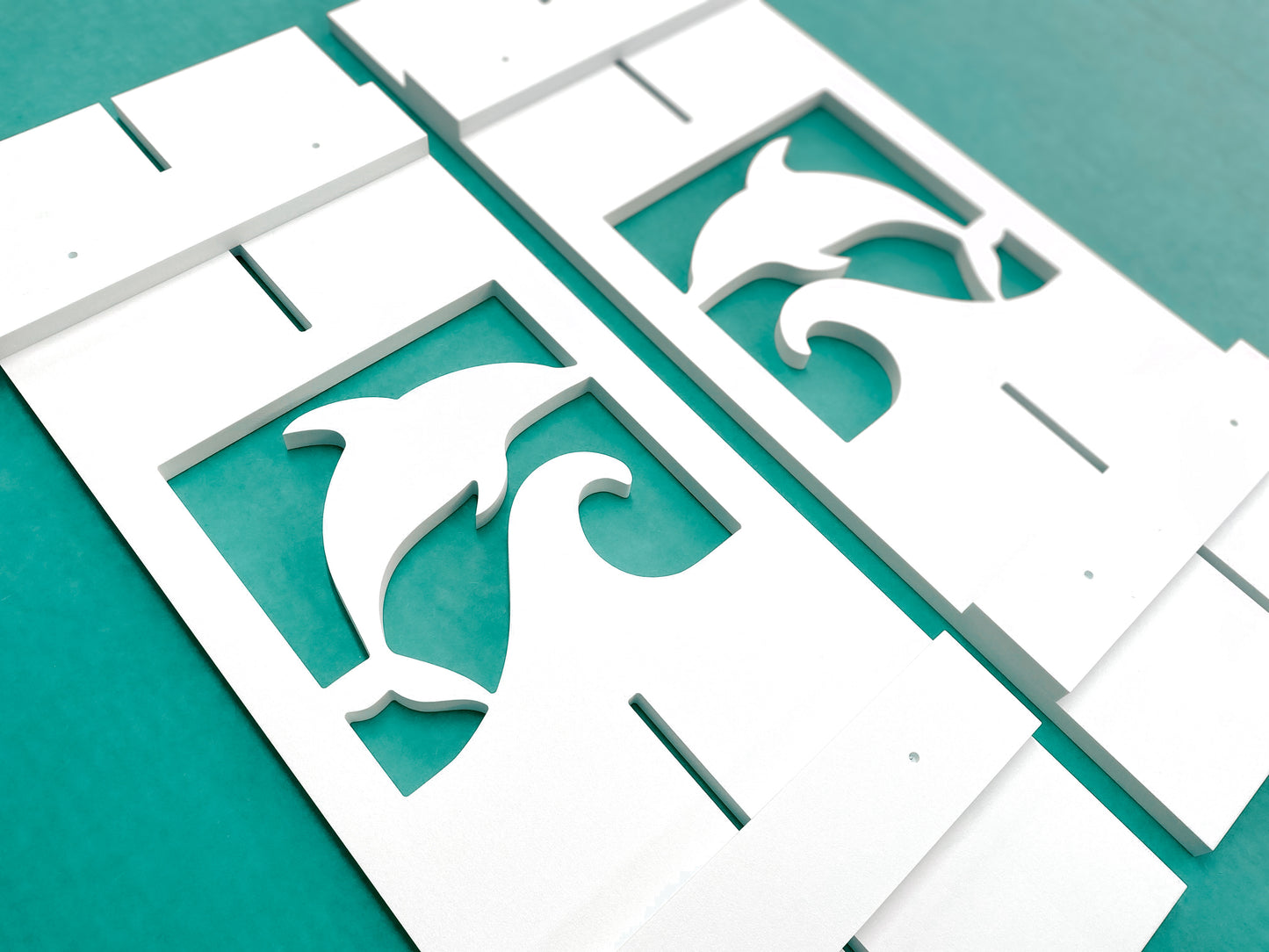 weatherproof dolphin shutters for beach house, exterior coastal home decor