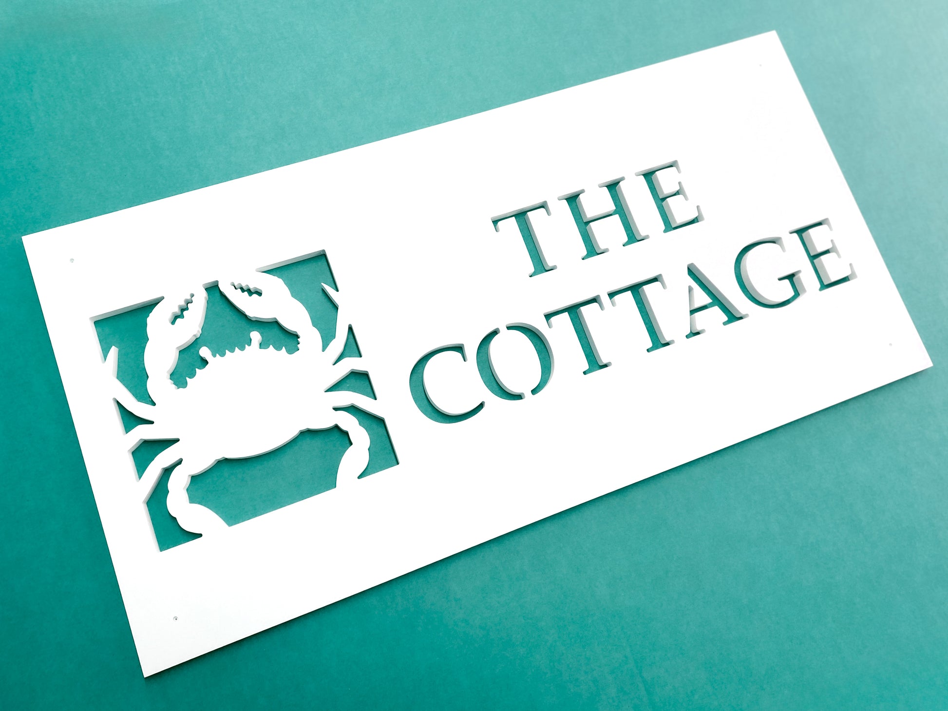 custom crab house name sign, outdoor weatherproof coastal beach house decor