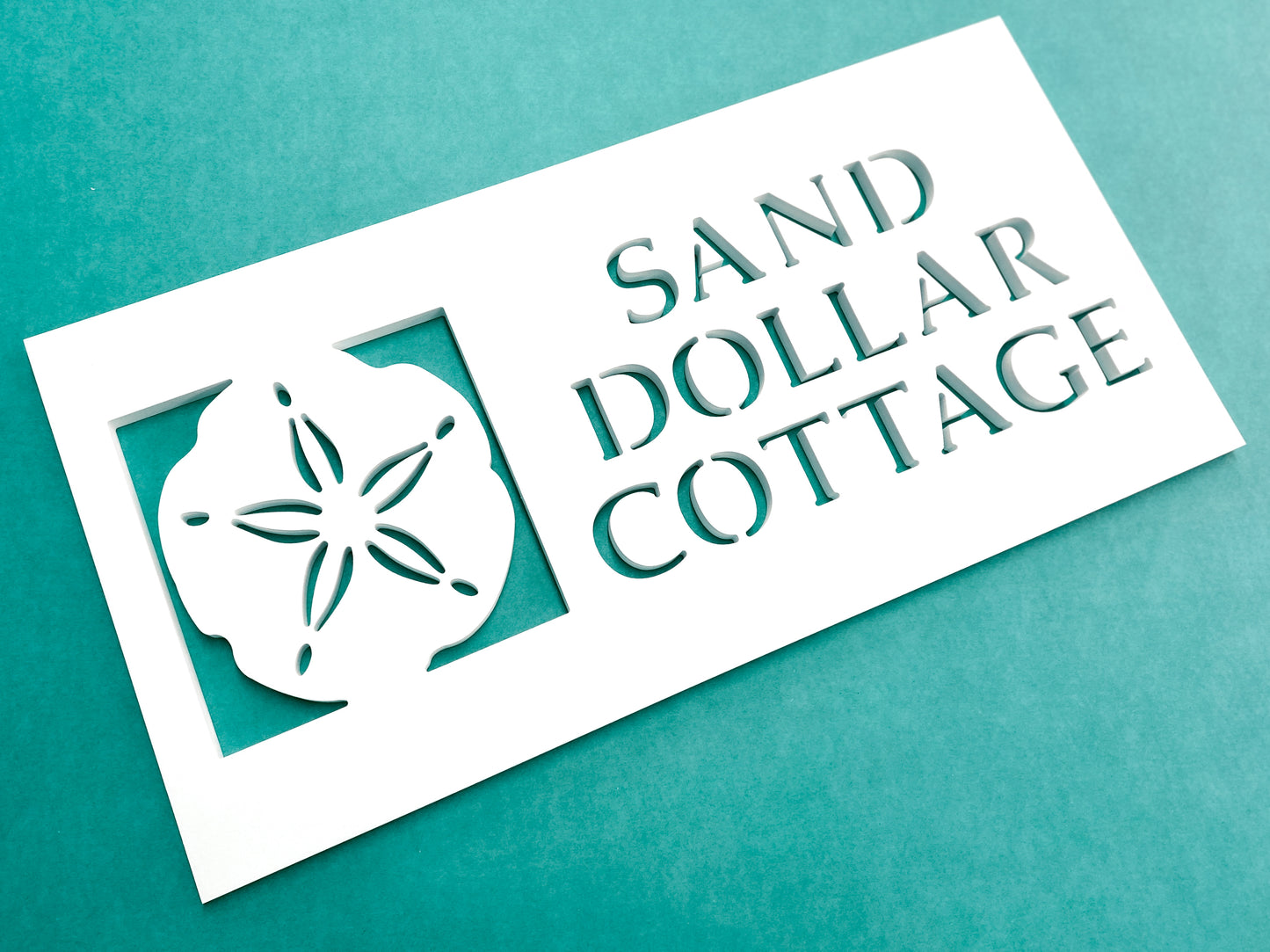 Outdoor Sand Dollar Custom House Name Sign, Weatherproof Personalized Home Name Sign for Beach House or Coastal Home, Vacation Rental Property Sign