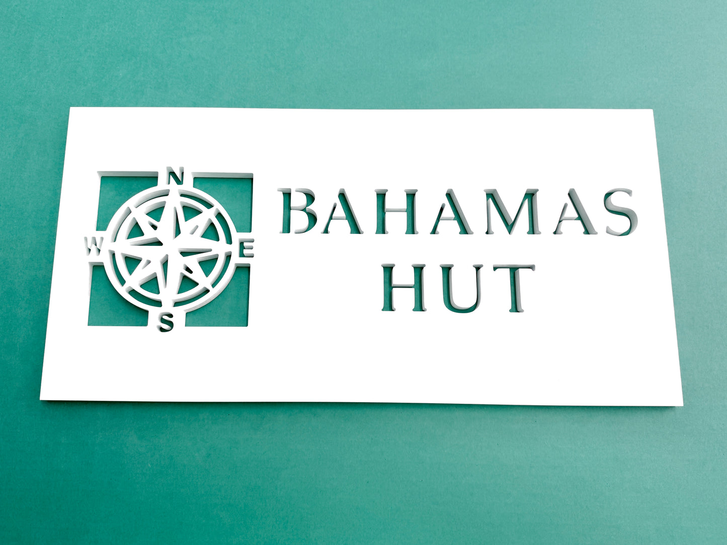 Nautical Compass Rose Custom House Name Sign, Outdoor Personalized Home Name Sign for Beach House or Coastal Home, Vacation Rental Property Sign