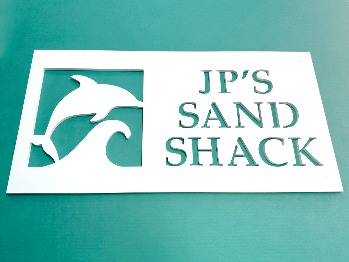 Weatherproof Dolphin Custom House Name Sign, Personalized Home Name Sign for Beach House or Coastal Home, Vacation Rental Property Sign