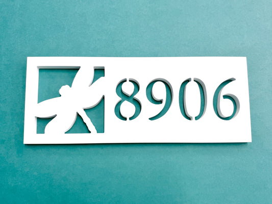 weatherproof dragonfly address sign for exterior garden home decor, house numbers with dragonfly
