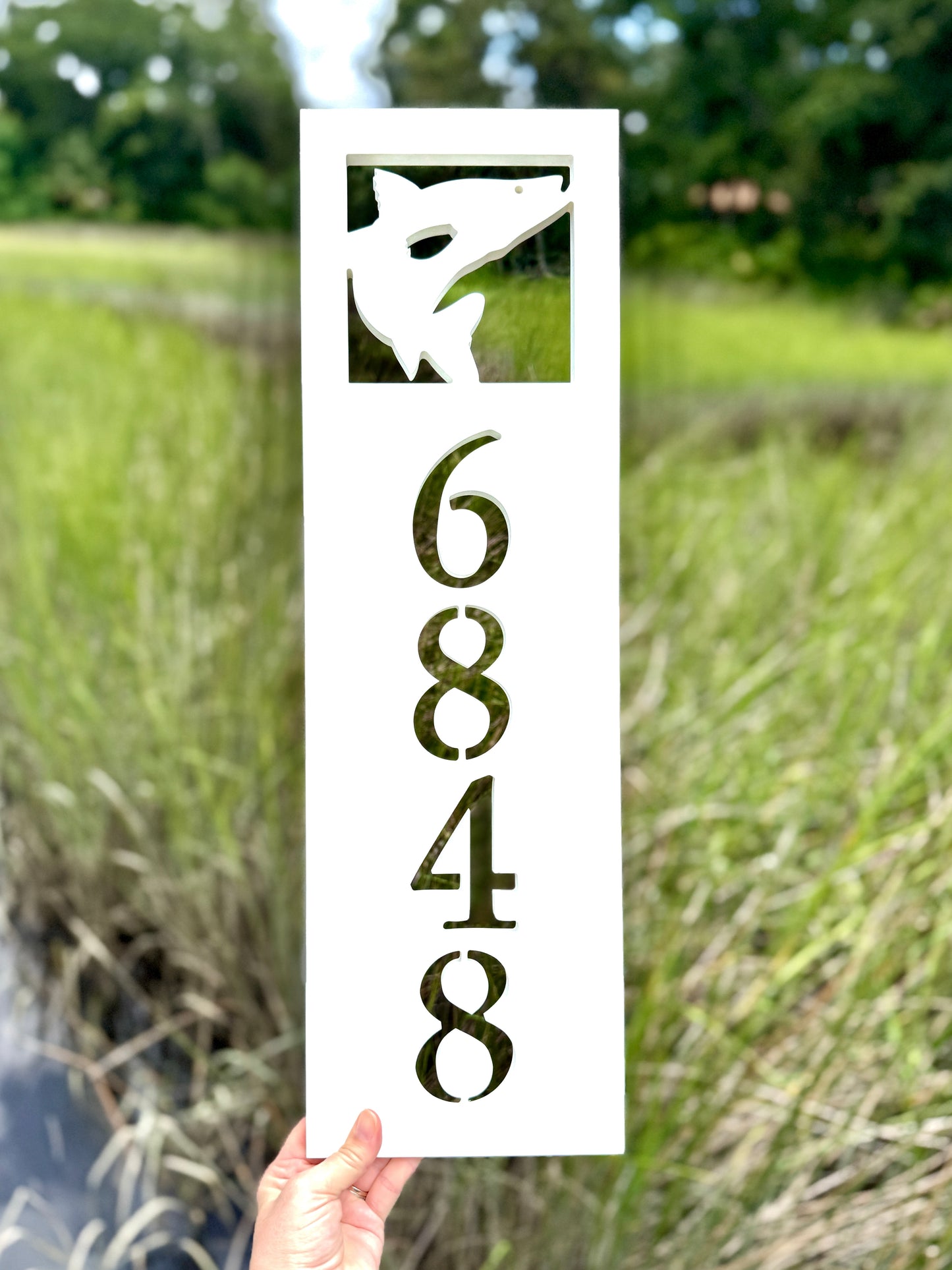 Snook Fish Address Sign – Custom Weatherproof House Number Sign for Coastal & Beach Homes