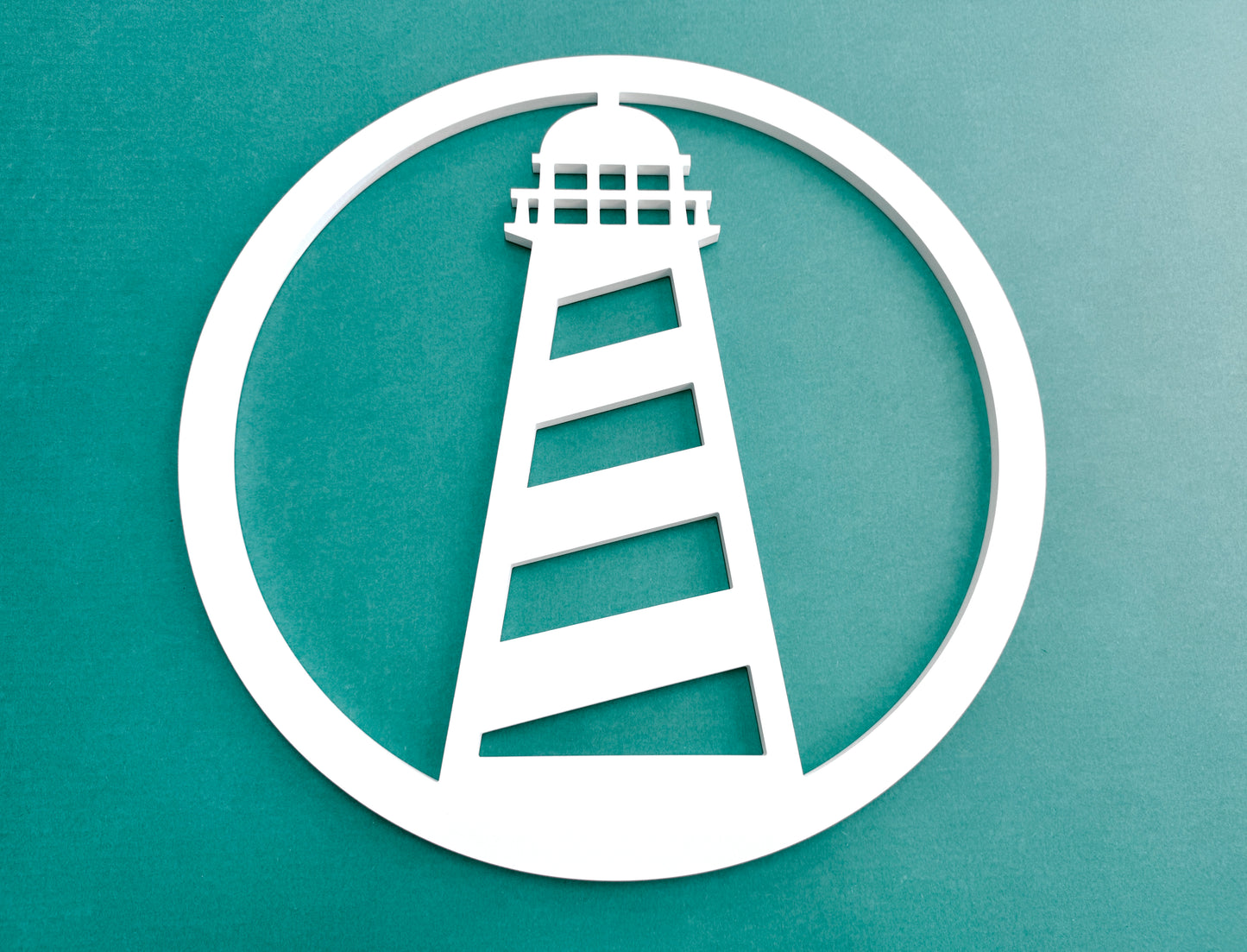 Weatherproof Nautical Lighthouse Large Outdoor Wall Art Sign for Beach House or Coastal Home Decor