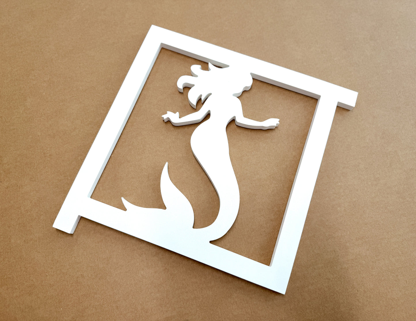 Mermaid Mailbox Bracket – Nautical Beach House Coastal Mailbox Accent (90 Degree Posts)