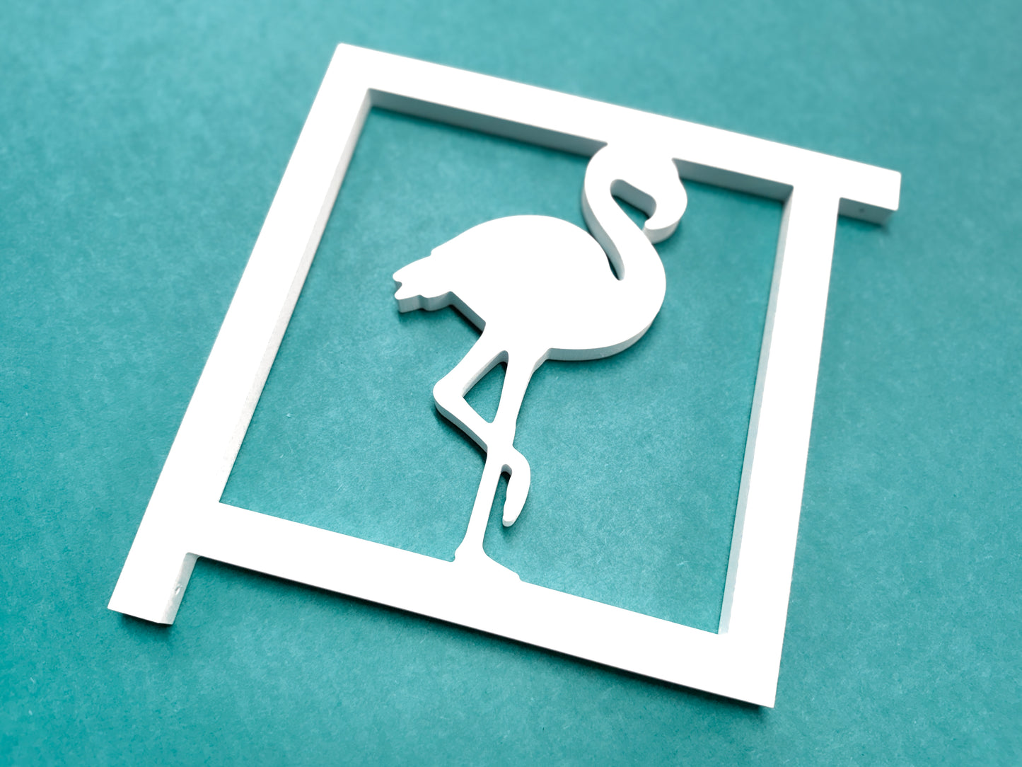 Flamingo Bird Mailbox Bracket – Tropical Beach House Coastal Mailbox Accent (90 Degree Posts)