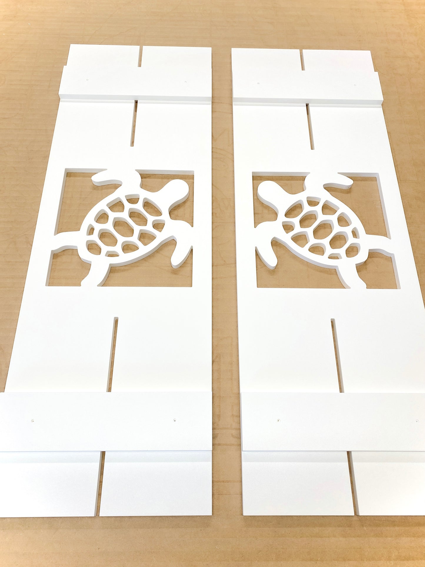 Weatherproof Sea Turtle Window Shutters for Outdoor Beach House or Coastal Home Decor (Tall Shutter Size)