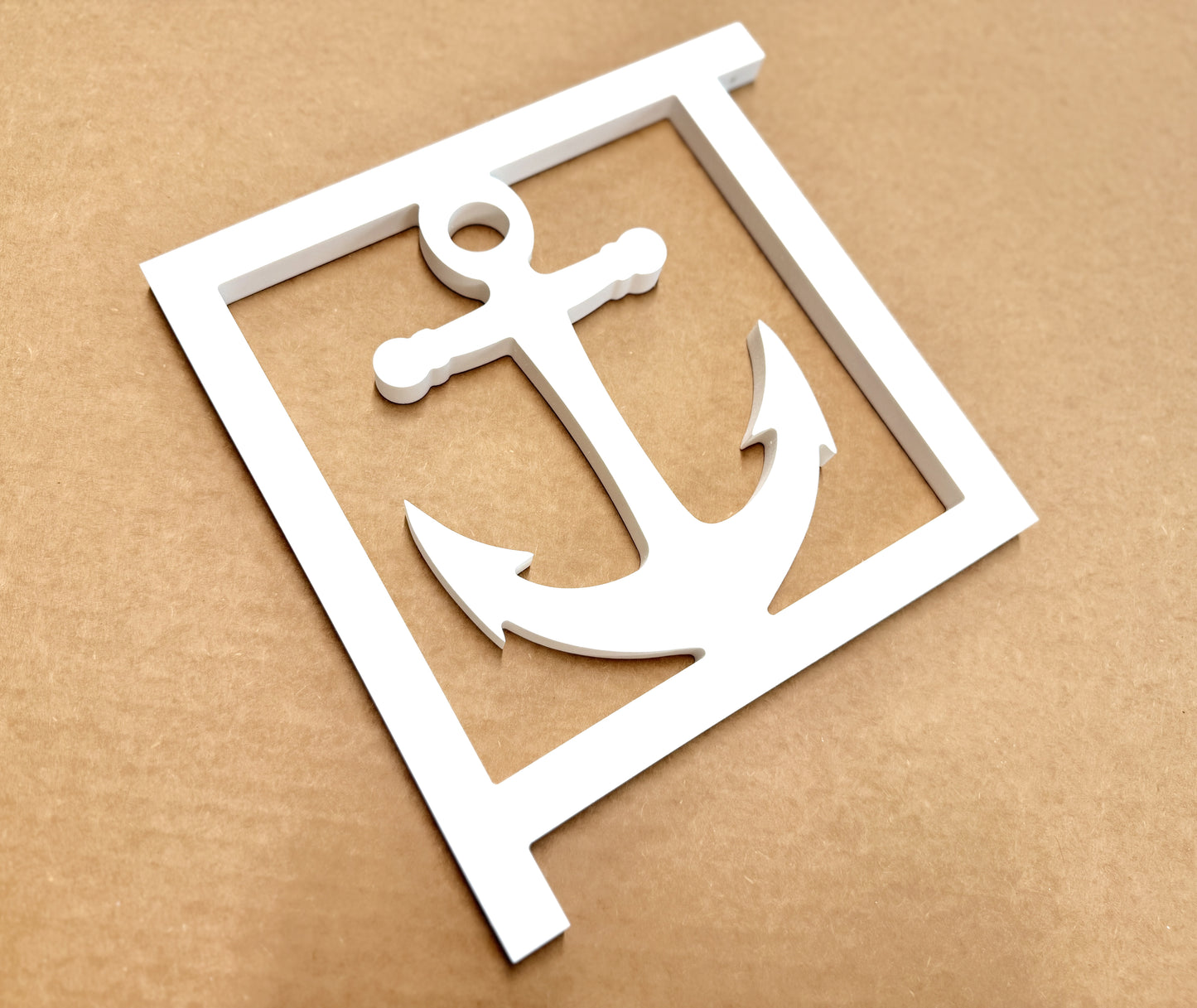 Anchor Mailbox Bracket – Nautical Beach House Coastal Mailbox Accent (90 Degree Posts)
