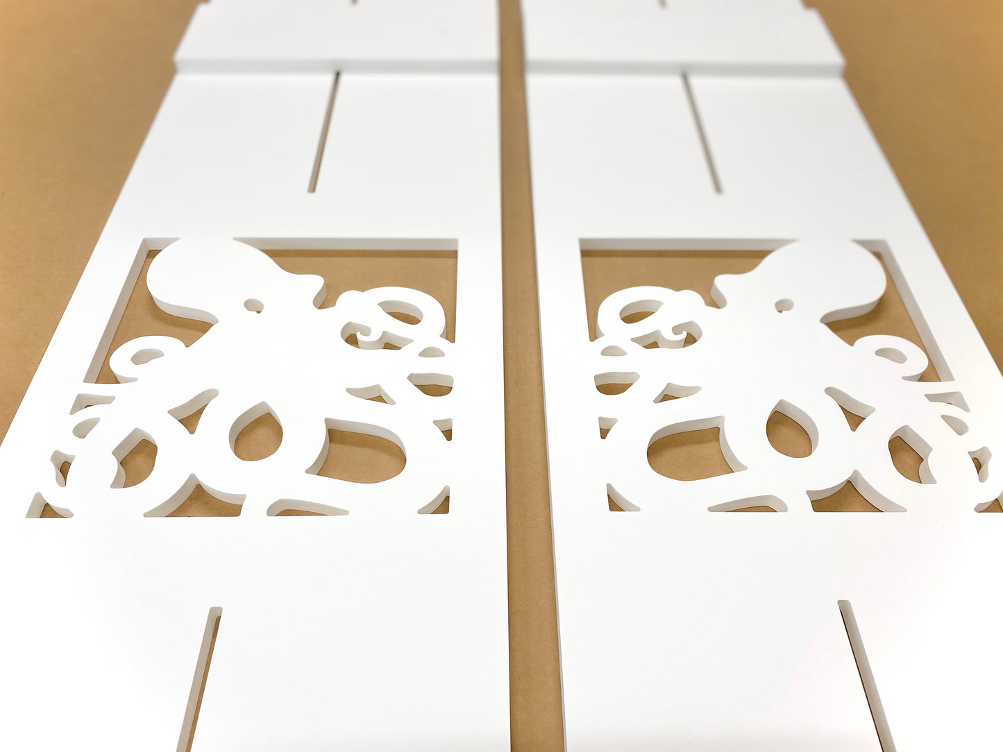 Weatherproof Octopus Window Shutters for Outdoor Beach House or Coastal Home Decor (Tall Shutter Size)