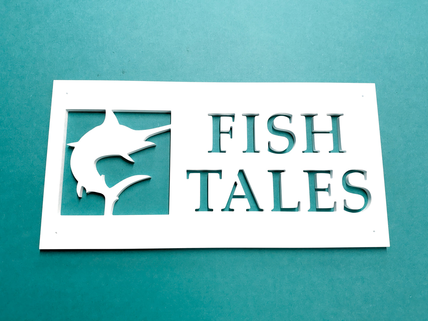 weatherproof marlin fish beach house name sign, coastal nautical outdoor beach house sign