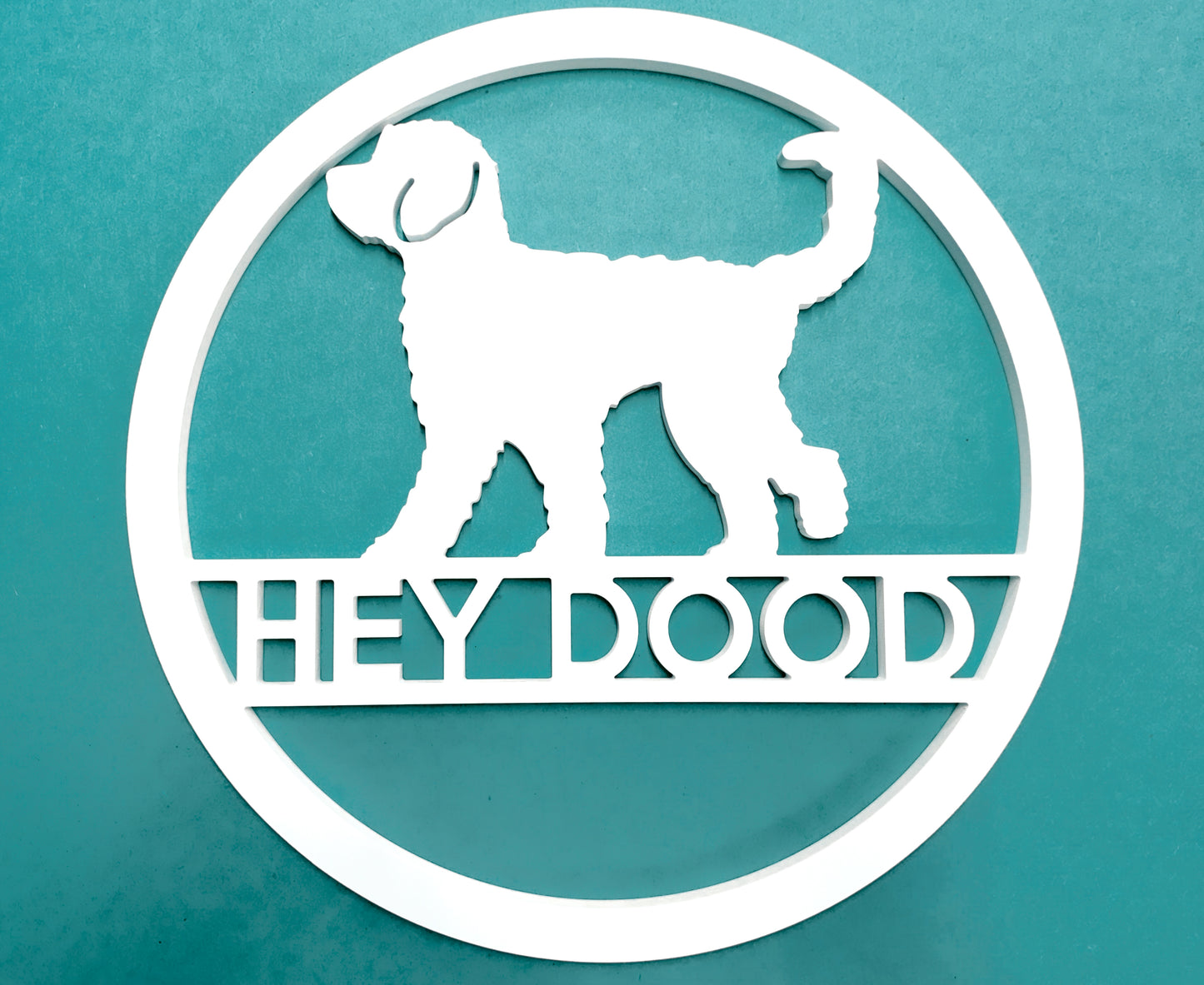 Hey Dood doodle dog door hanger