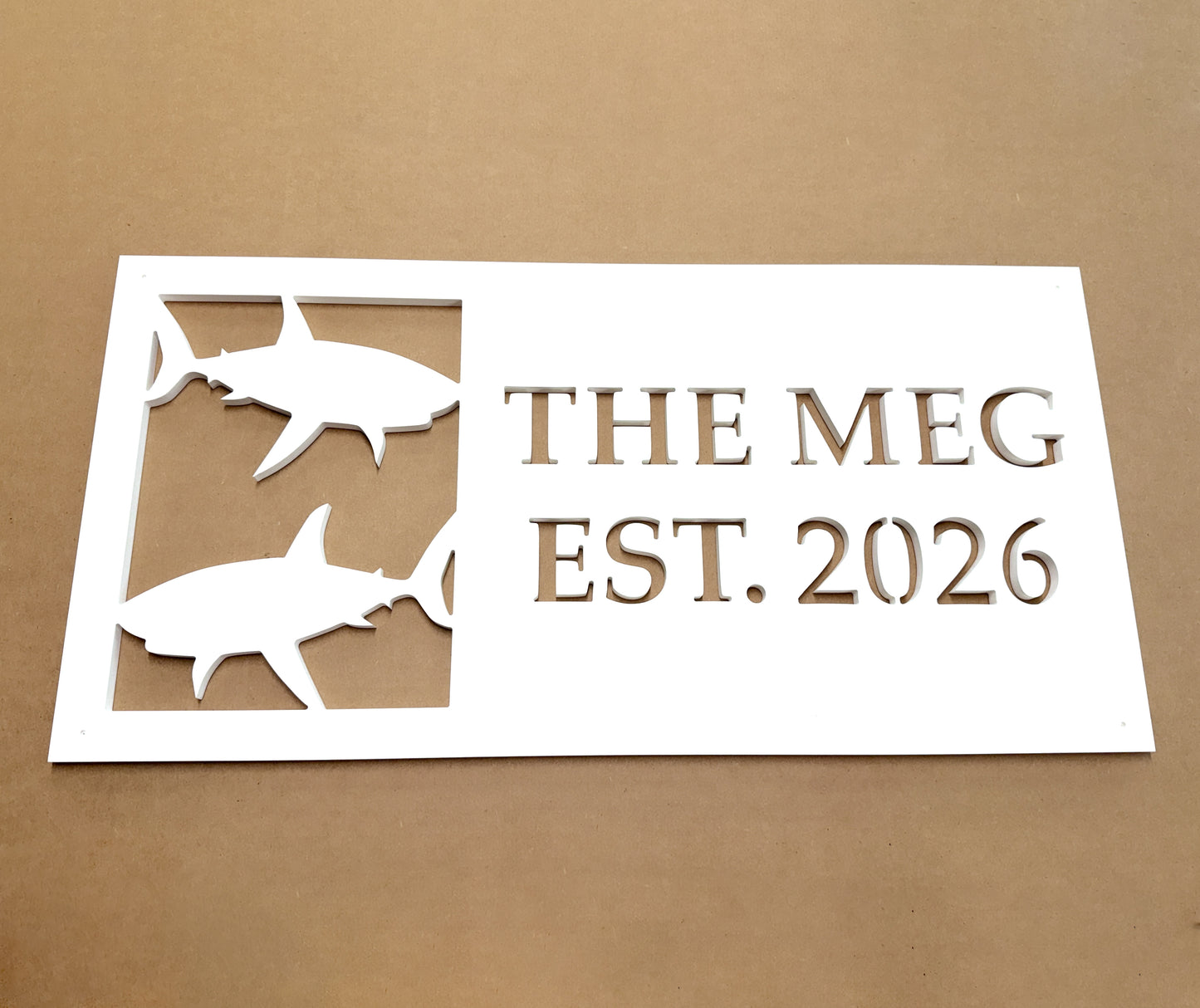 Custom Shark House Name Sign – Personalized Outdoor Weatherproof Sign for Beach House or Vacation Rental