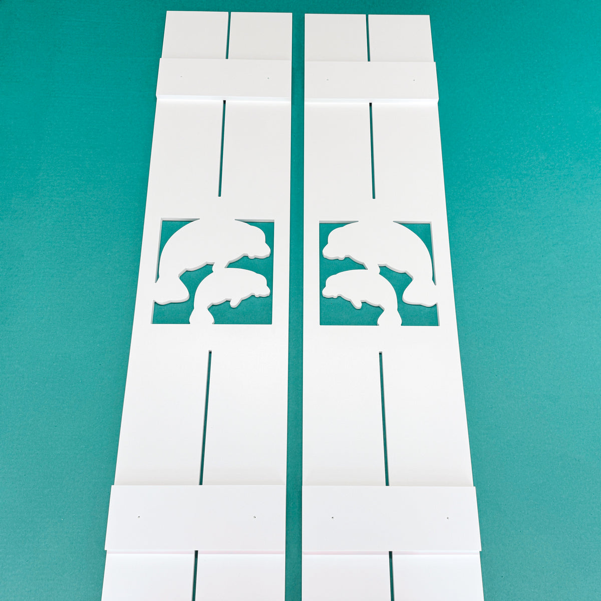 weatherproof manatee window shutters, custom coastal river home shutters