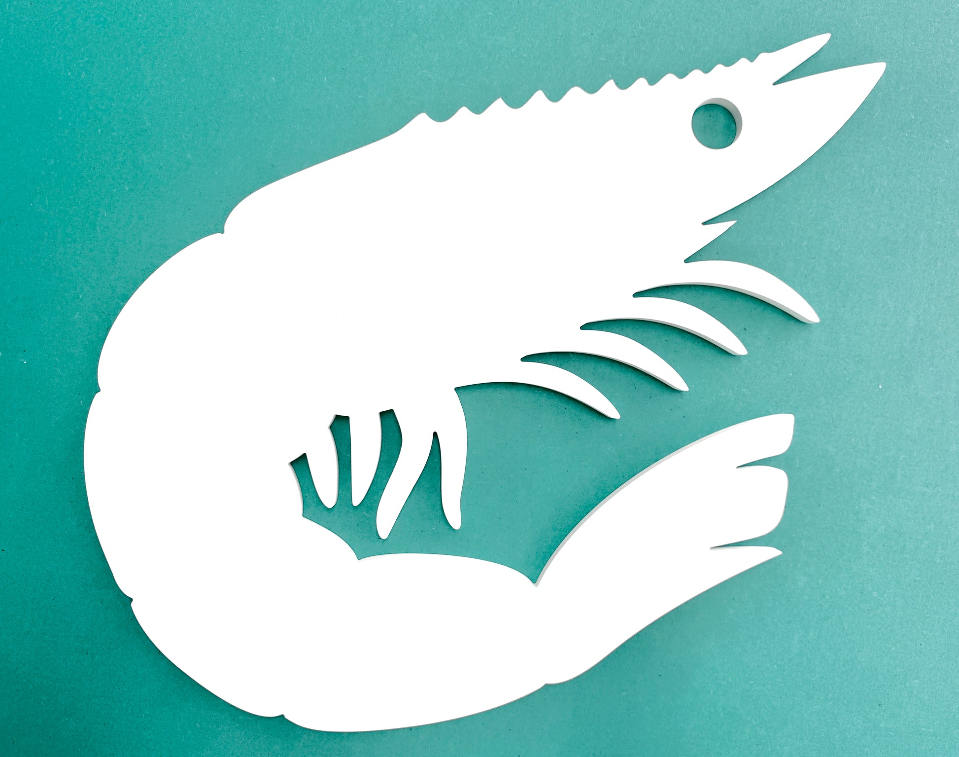 large PVC shrimp exterior wall art sign