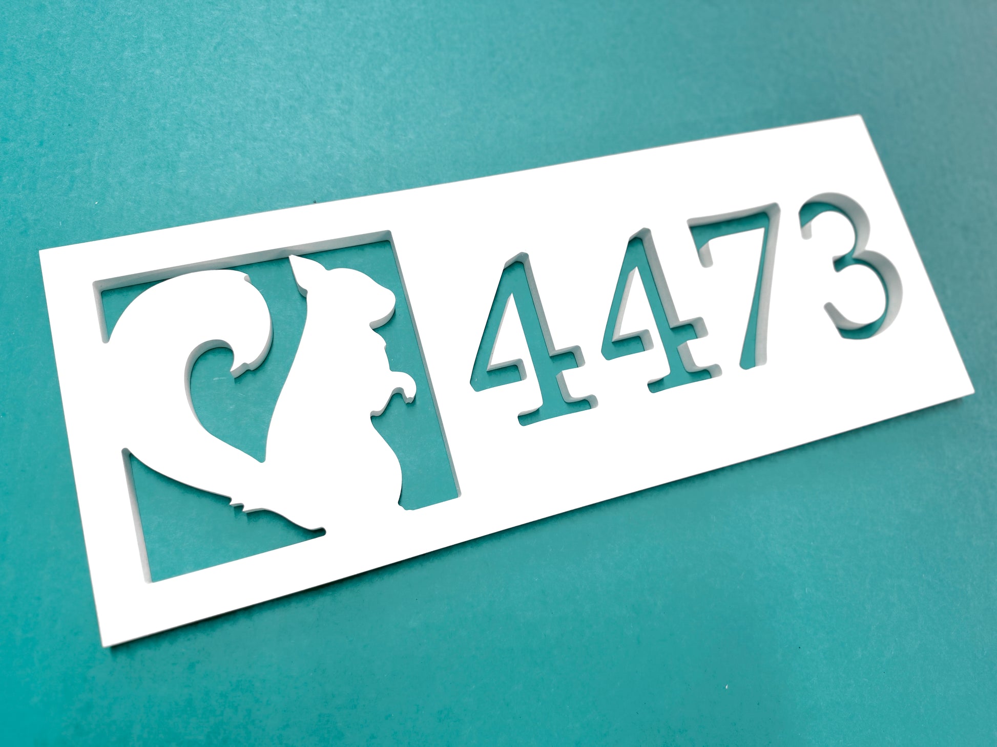 custom squirrel house number plaque
