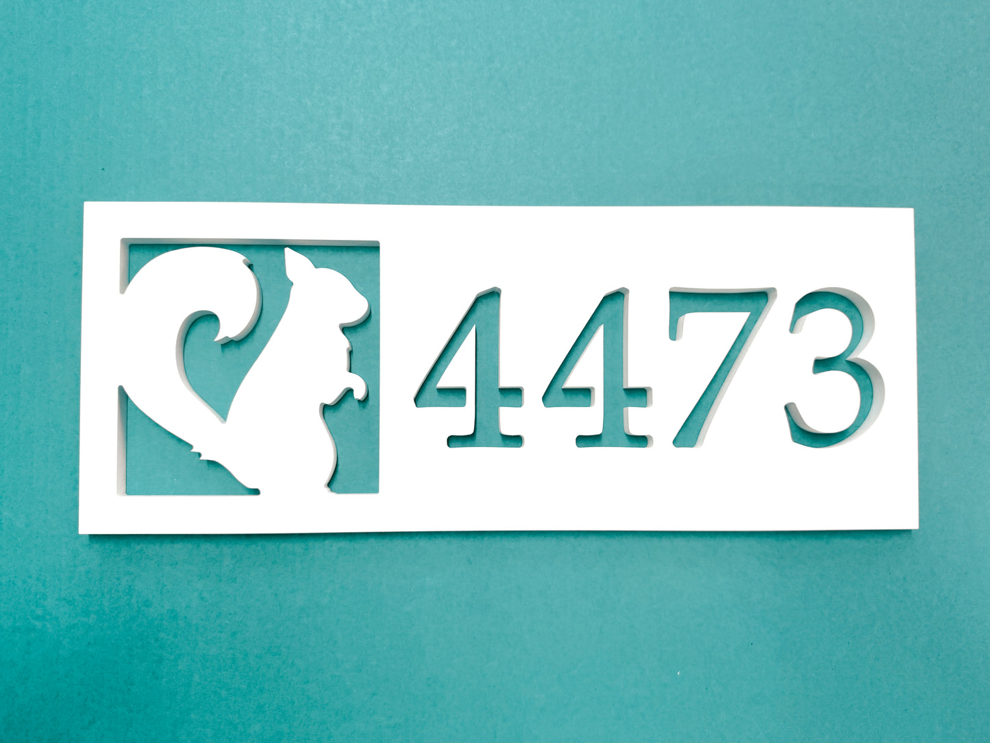 squirrel address sign, cute woodland animal outdoor decor