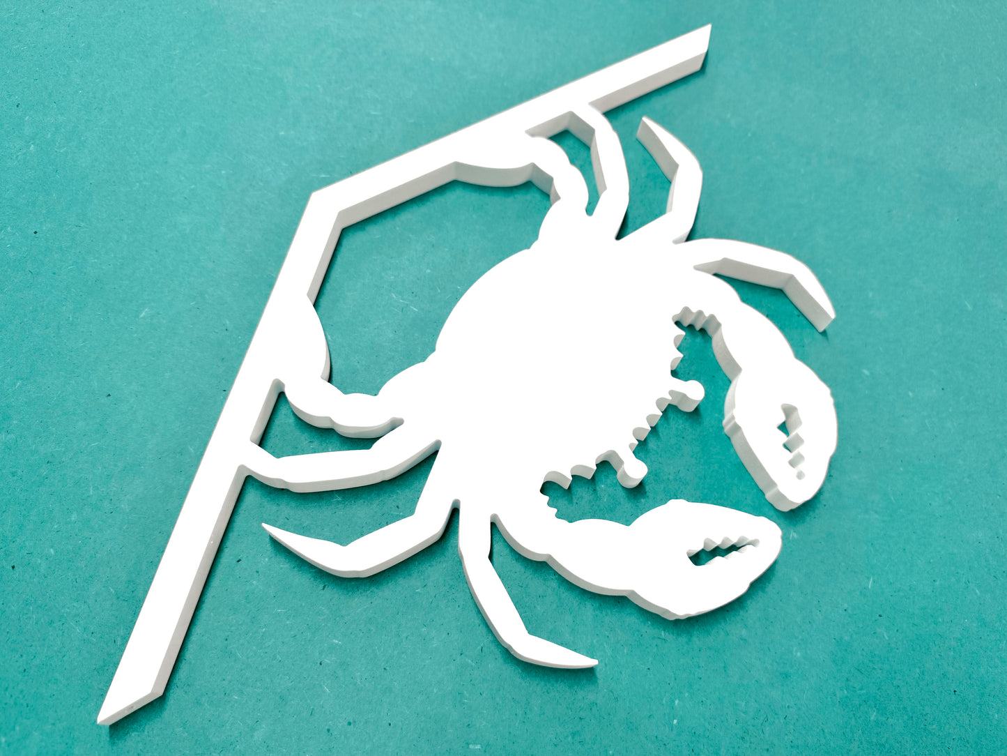 Crab Mailbox Bracket – Coastal Beach House Mailbox Accent (45 Degree Posts)