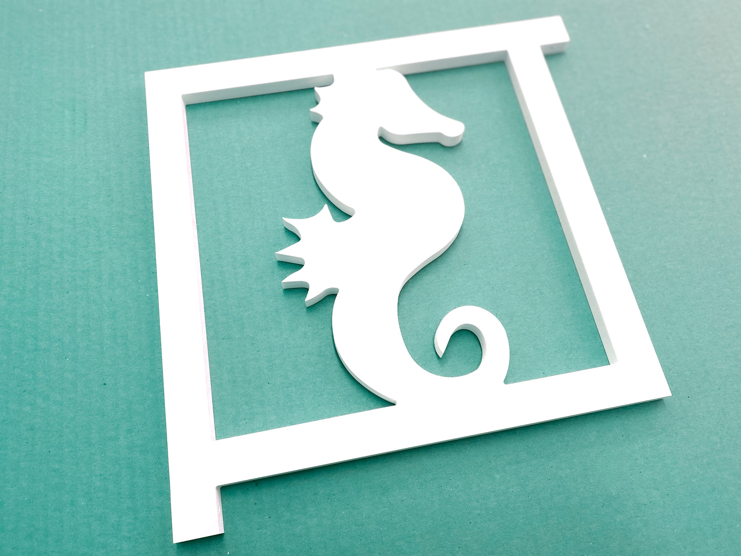 Seahorse Mailbox Bracket – Nautical Beach House Coastal Mailbox Accent (90 Degree Posts)