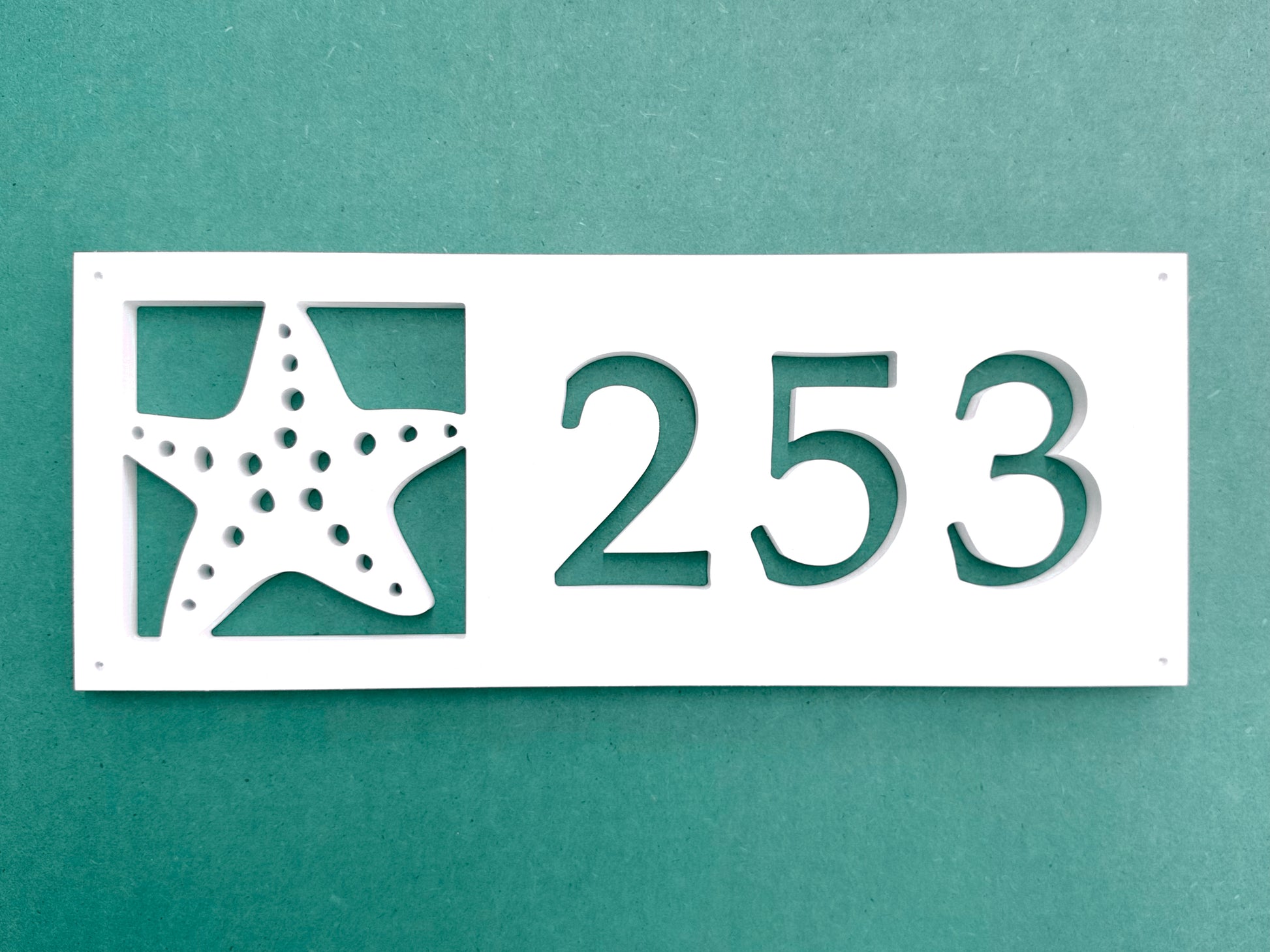 starfish house number sign