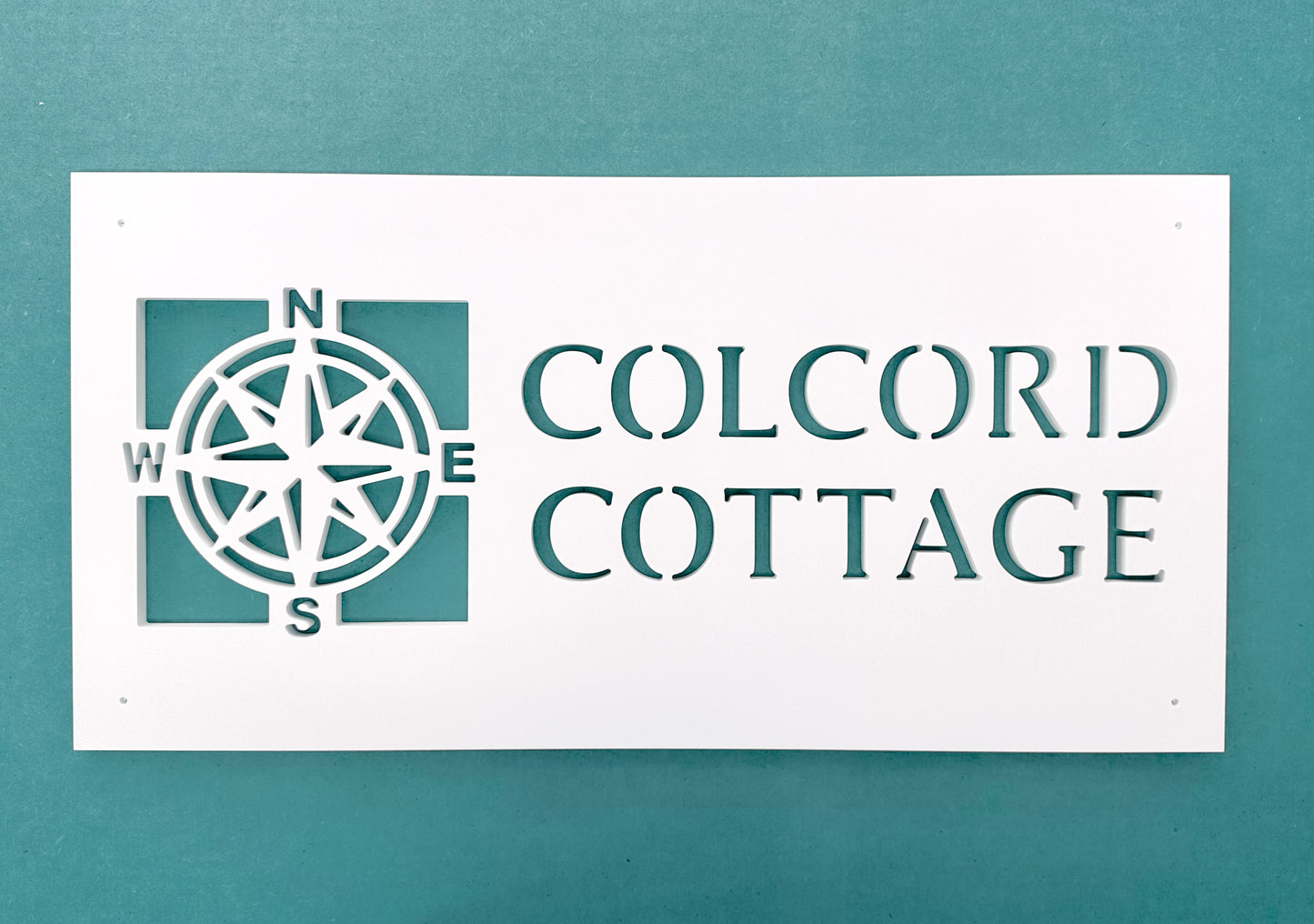 custom compass rose house name sign