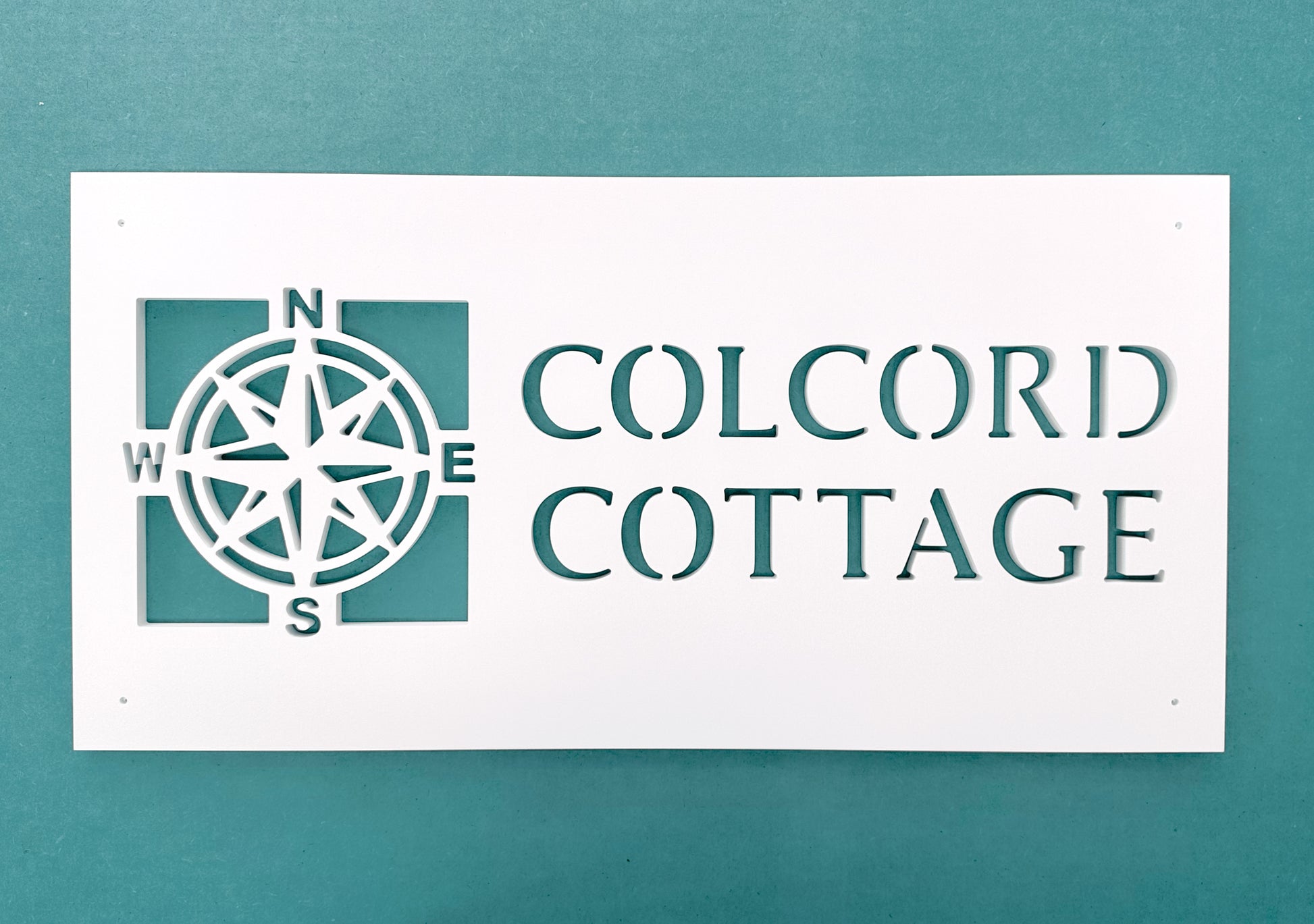 custom compass rose house name sign