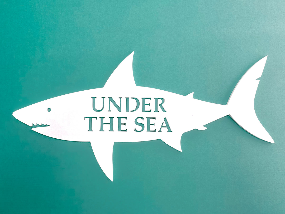 custom weatherproof shark house name sign