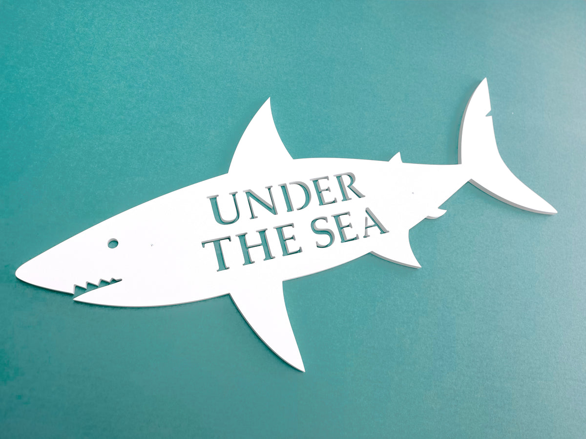 custom weatherproof shark house name sign